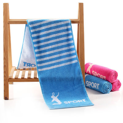 Toalha esportiva de algodão tecido colorido 27.5*110 tamanho Logo perfeito para badminton e tênis