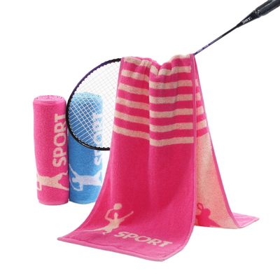 Toalha esportiva de algodão tecido colorido 27.5*110 tamanho Logo perfeito para badminton e tênis