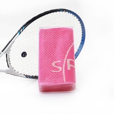 Toalha esportiva de algodão tecido colorido 27.5*110 tamanho Logo perfeito para badminton e tênis