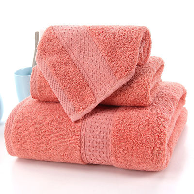 Conjunto de toalhas 100% de algodão perfeito para hotel de desporto caixa de presente de 3 peças 35 * 75cm e 70 * 140cm