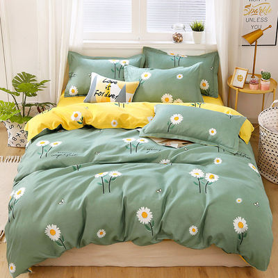 Fornecer 100% tecido de poliéster luxuoso cobertor de cobertor de cama conjunto com 2pcs caixa de almofada