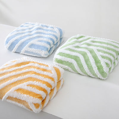 Tela de limpeza de fibra microfibra espessada de tecido sustentável Jacquard Coral Velo Dishcloth