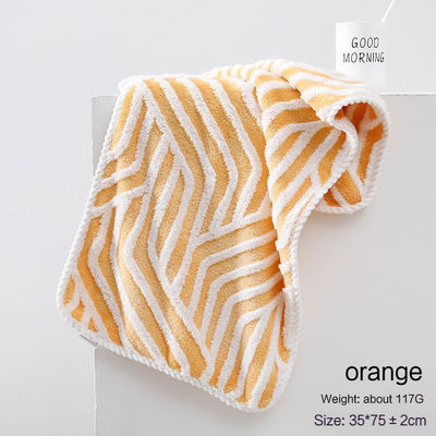 Tela de limpeza de fibra microfibra espessada de tecido sustentável Jacquard Coral Velo Dishcloth