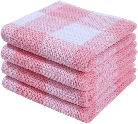 Material de algodão espessado de toalha de waffle quadrada para presente absorvente