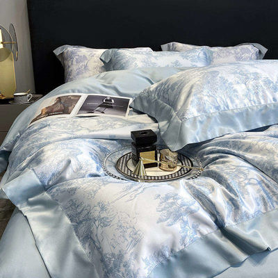 Melhore sua cama de casamento com Tencel Set de cama e Set de folha de almofada impressa