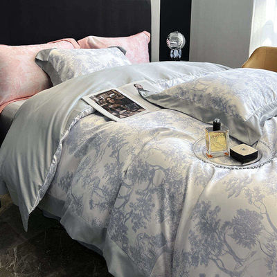 Melhore sua cama de casamento com Tencel Set de cama e Set de folha de almofada impressa