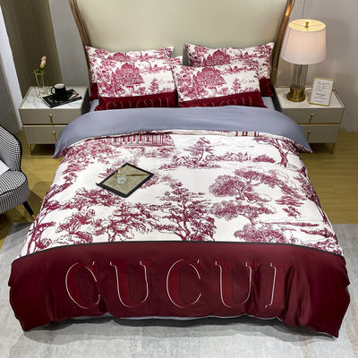Capa de cama de seda de gelo para lavagem de adultos Set de roupa de cama de seda