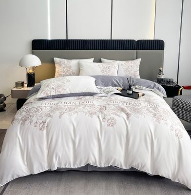 Capa de cama de seda de gelo para lavagem de adultos Set de roupa de cama de seda