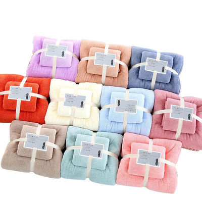 Coral Fleece Refrigerante Toalha Turca Conjunto 5 Estrelas Colorido Zero Twist Gift Set Toalha de Banho