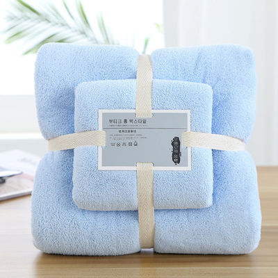 Coral Fleece Refrigerante Toalha Turca Conjunto 5 Estrelas Colorido Zero Twist Gift Set Toalha de Banho