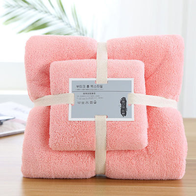 Coral Fleece Refrigerante Toalha Turca Conjunto 5 Estrelas Colorido Zero Twist Gift Set Toalha de Banho