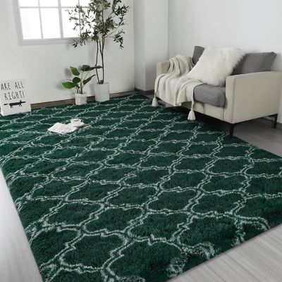 Viagem Mochila Geométrica Fluffy para Crianças Berçário Antiderrapante Alfombra de Área Moderna Feita de Poliéster