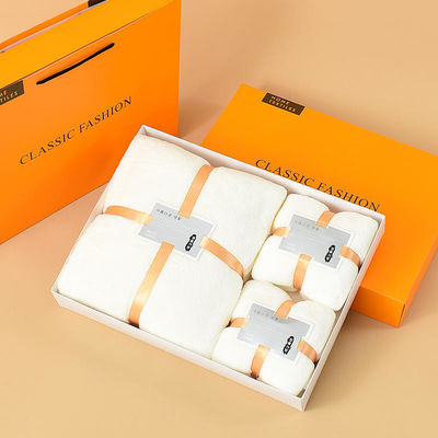 Conjunto de toalhas de veludo de coral Logotipo personalizado Toalhas de banho de microfibra de cabelo Desporto Toalha de bebé com capuz