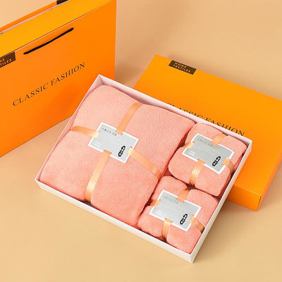 Conjunto de toalhas de veludo de coral Logotipo personalizado Toalhas de banho de microfibra de cabelo Desporto Toalha de bebé com capuz
