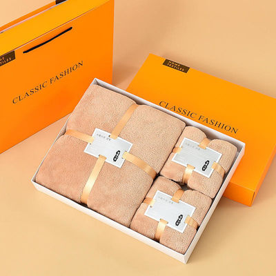 Conjunto de toalhas de veludo de coral Logotipo personalizado Toalhas de banho de microfibra de cabelo Desporto Toalha de bebé com capuz