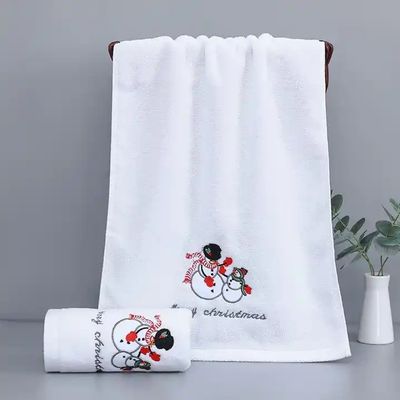 Caixa de presente de Natal 100% Toalha de algodão com desenho de malha e bordados personalizados