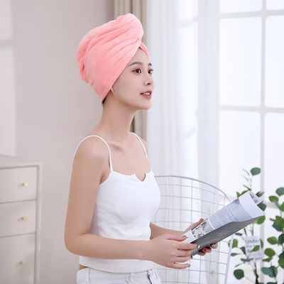 Capuz de secagem de cabelo de alta densidade para mulheres 88g-90g Turbante de secagem rápida com bordados de desenhos animados
