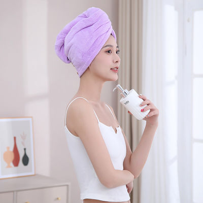 Capuz de secagem de cabelo de alta densidade para mulheres 88g-90g Turbante de secagem rápida com bordados de desenhos animados