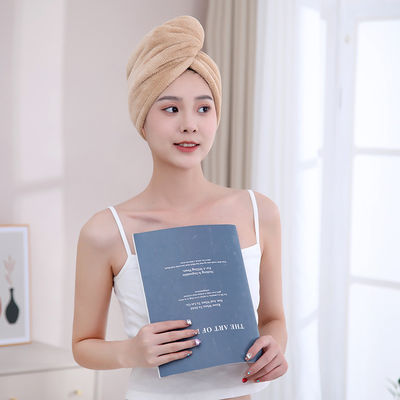 Capuz de secagem de cabelo de alta densidade para mulheres 88g-90g Turbante de secagem rápida com bordados de desenhos animados