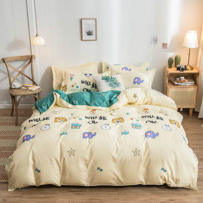 Impressão Reativa Luxury 4pcs Set de roupa de cama para personalizado Single Double Queen King Size