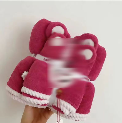 Super Forte Absorção de Água Casa Toalha de Banho para Bebê Conjunto de Coral Veludo Conjunto com padrão de desenho animado
