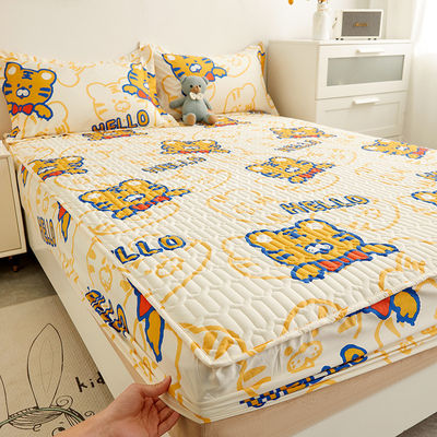Cobertura de colchão impermeável dobrado para casa hotel totalmente cercado proteção de roupa de cama