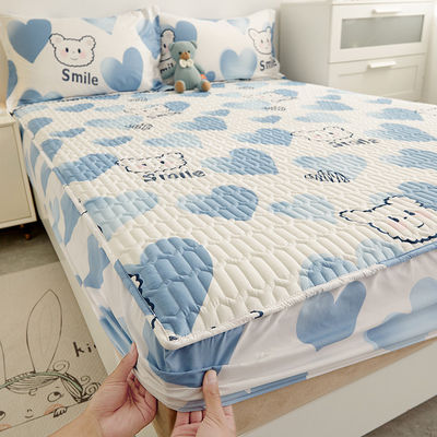 Cobertura de colchão impermeável dobrado para casa hotel totalmente cercado proteção de roupa de cama