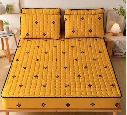 Home Acessórios Quilted Protectores de colchão de borracha personalizados impressos para almofada de proteção de cama