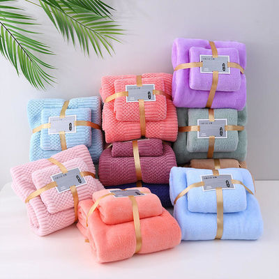 3Pcs Toalha de Banho Super Forte Absorção de Água para Casa Hotel Souvenirs de Casamento