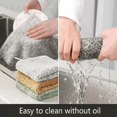 35g Limpeza de mão de moda Limpeza de mão de bambu orgânico Toalha de carvão de madeira Toalha de cozinha