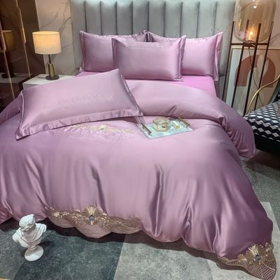 125gm bordados de seda lavada 4pcs acomodações King Size coleções de estilo europeu