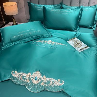 125gm bordados de seda lavada 4pcs acomodações King Size coleções de estilo europeu