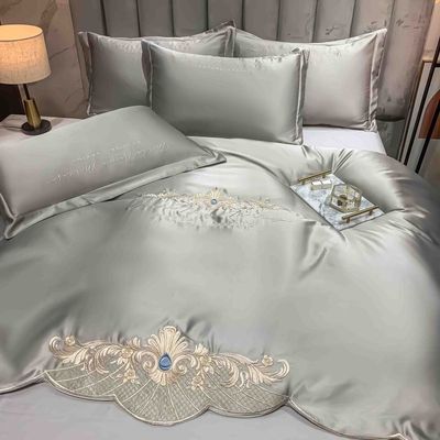125gm bordados de seda lavada 4pcs acomodações King Size coleções de estilo europeu