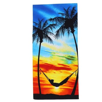 Desenhos personalizados suportados Super Soft Microfiber Impresso 100% Toalha de Praia de Poliéster