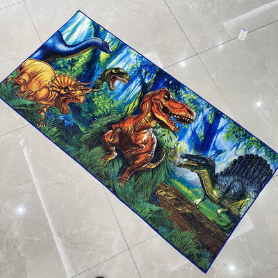 Desenhos personalizados suportados Super Soft Microfiber Impresso 100% Toalha de Praia de Poliéster