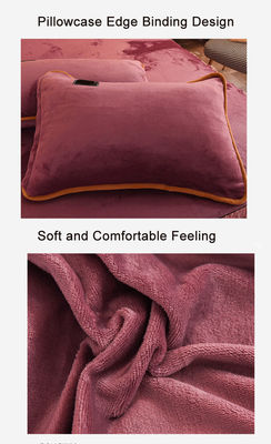 Criança Adulta Conforto Velocidade Flanel saia de cama Conjunto Floral Impressão Dupla Camada Cobertura de cama
