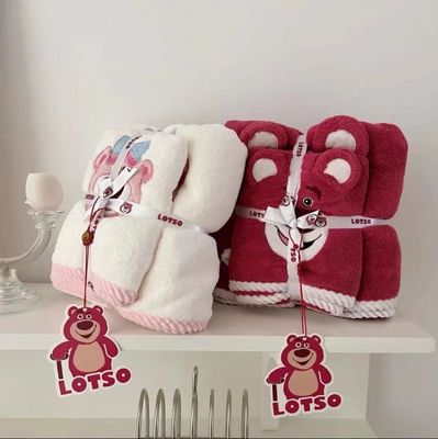 Super Resistente à Absorção de Água Coral Veludo Toalha de Banho Set 2PCS Set para presentes de casamento
