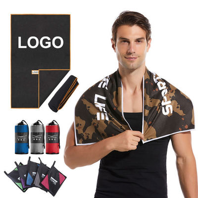 Toalha de ginástica de microfibra esportiva Toalha impressa personalizada para absorção de suor e fitness
