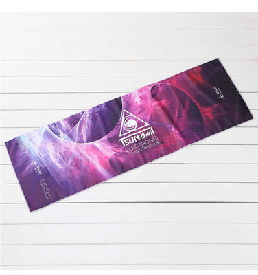 Toalha de ginástica de microfibra esportiva Toalha impressa personalizada para absorção de suor e fitness