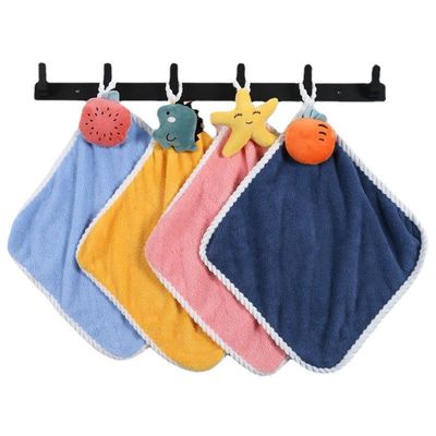 Toalhas de mão de veludo de coral multicolor de 25*25cm para toalhas de cozinha sufocantes