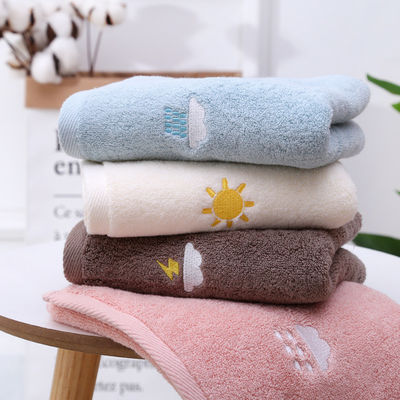 Toalha de algodão para homens mulheres Toalhas suaves espessadas COLOR SOLID