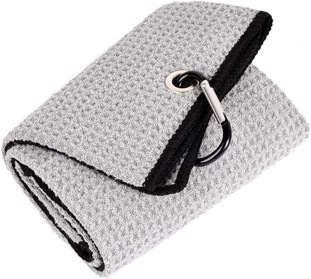 Toalha de golfe de microfibra com design de waffle e gancho 30*50cm/40*60cm