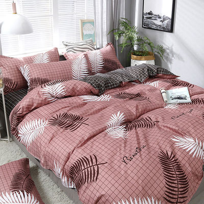 Contagem de fios 400TC Desenhos personalizados Set de cobertura de cobertor de algodão com 4 peças Set de lençóis de cama