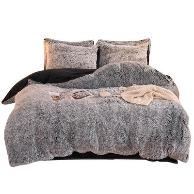 Cor do Arco-íris Luxo Shaggy Super Soft Mink Quente Veludo Cristal Veludo Cama Conjuntos
