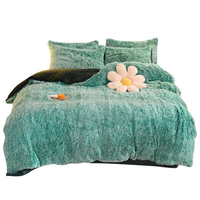 Cor do Arco-íris Luxo Shaggy Super Soft Mink Quente Veludo Cristal Veludo Cama Conjuntos