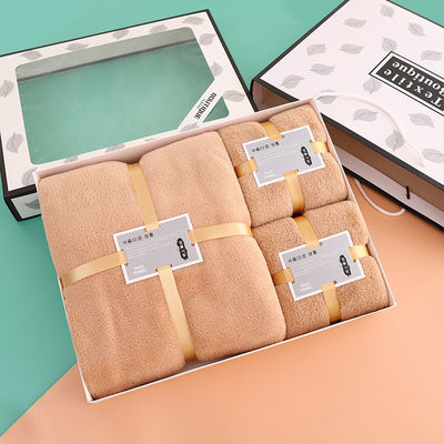Toalha de banho de lã de coral para casa e hotel com material de microfibra altamente absorvente