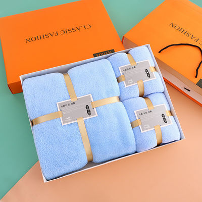 Conjunto de roupa de cama personalizado Desenhos Veloz de coral espesso Conjunto de banho de toalha facial absorvente macio