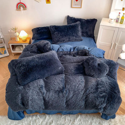 Luxo de Natal Shaggy Super Soft Mink Quente Veludo Sapatos para Inverno Outono