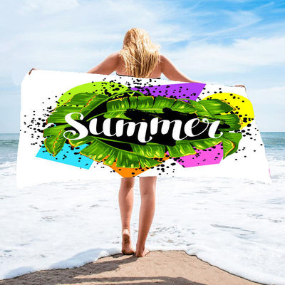 Impressão de desenhos animados personalizáveis Toalha de praia e design suave da senhora Ideal para o dia a dia