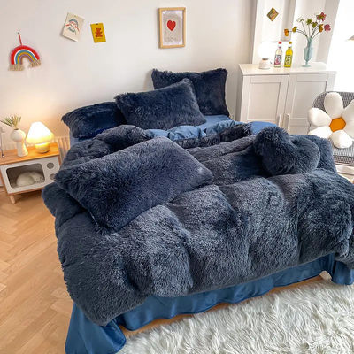 Luxo de Natal Shaggy Super Soft Mink Quente Veludo Sapatos para Inverno Outono